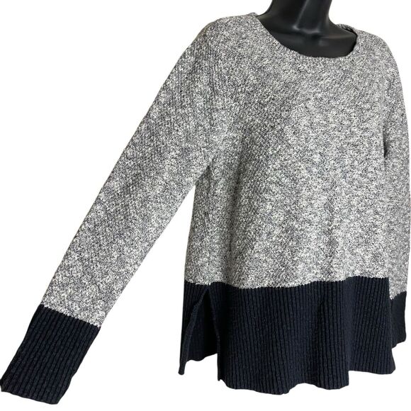 LL Bean Signature Sweater Womens M Ragg Cotton Linen Neutral Minimalist Casual - Picture 10 of 11